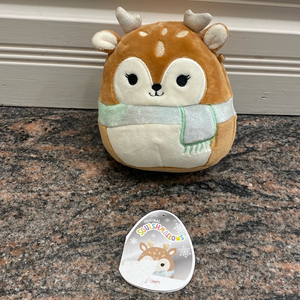 Squishmallows Dawn with teal scarf 5”